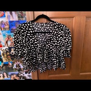 shein top! black and white